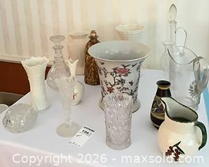 MaxSold Auction: Mixed Lot of Vases, Pitchers & Bowls — Lenox and Assorted Makers B - Kingston (Massachusetts, USA) PARTNER MANAGED Estate Sale Online Auction - Grove Street