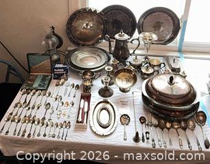 MaxSold Auction: Mixed Lot: Weighted Sterling, Silverplate, Stainless Steel, Flatware & Serving B - Kingston (Massachusetts, USA) PARTNER MANAGED Estate Sale Online Auction - Grove Street