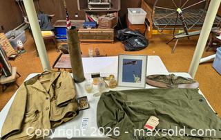 MaxSold Auction: Mixed Military Collectibles Lot: Uniforms, Insignia, Manuals A - Kingston (Massachusetts, USA) PARTNER MANAGED Estate Sale Online Auction - Grove Street
