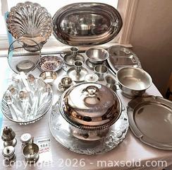 MaxSold Auction: Mixed Silverplate, Pewter & Flatware lot B - Kingston (Massachusetts, USA) PARTNER MANAGED Estate Sale Online Auction - Grove Street