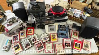 MaxSold Auction: Mixed Vintage Audio & Camera Lot — 8-Track, Cassette, CD, Kodak, Sony, Bose A - Kingston (Massachusetts, USA) PARTNER MANAGED Estate Sale Online Auction - Grove Street
