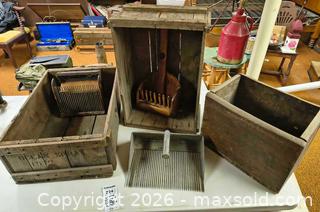MaxSold Auction: Ocean Spray Stenciled Wooden Crates & Vintage Farm Tools A - Kingston (Massachusetts, USA) PARTNER MANAGED Estate Sale Online Auction - Grove Street