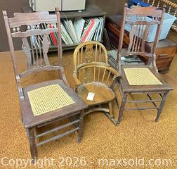 MaxSold Auction: Set of Three Vintage Mixed-Style Chairs B - Kingston (Massachusetts, USA) PARTNER MANAGED Estate Sale Online Auction - Grove Street