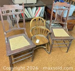 MaxSold Auction: Set of Three Vintage Mixed-Style Chairs B - Kingston (Massachusetts, USA) PARTNER MANAGED Estate Sale Online Auction - Grove Street