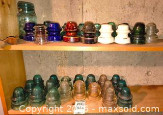 MaxSold Auction: Vintage Glass Electrical Insulators, Assorted Colors B - Kingston (Massachusetts, USA) PARTNER MANAGED Estate Sale Online Auction - Grove Street