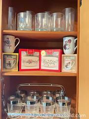 MaxSold Auction: Vintage MCM Glass Tumblers W/ Chrome Caddy & Tall Glass Set, Mugs, Lenox Bowls B - Kingston (Massachusetts, USA) PARTNER MANAGED Estate Sale Online Auction - Grove Street