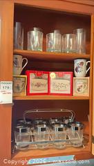 MaxSold Auction: Vintage MCM Glass Tumblers W/ Chrome Caddy & Tall Glass Set, Mugs, Lenox Bowls B - Kingston (Massachusetts, USA) PARTNER MANAGED Estate Sale Online Auction - Grove Street