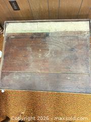 MaxSold Auction: Vintage Solid Wood Dark Brown Desk Top Box with Lid and Hinges B - Kingston (Massachusetts, USA) PARTNER MANAGED Estate Sale Online Auction - Grove Street