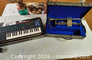 MaxSold Auction: Yamaha Trumpet and Electronic Keyboard Lot A - Kingston (Massachusetts, USA) PARTNER MANAGED Estate Sale Online Auction - Grove Street