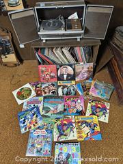 MaxSold Auction: Zenith Portable Record Player Console with Speakers & Vinyl LPs B - Kingston (Massachusetts, USA) PARTNER MANAGED Estate Sale Online Auction - Grove Street