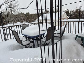 MaxSold Auction: Outdoor Glass Table & 4 Chairs - Kingston (Ontario, Canada) SELLER MANAGED Downsizing Online Auction -  Bur Brook Road