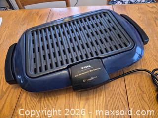 MaxSold Auction: T-fal Slimline All Seasons Blue Electric Indoor Grill - Kingston (Ontario, Canada) SELLER MANAGED Downsizing Online Auction -  Bur Brook Road