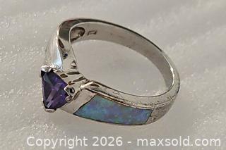 MaxSold Auction: Steriling Silver Ring With Stones - Riverview (Florida, USA) SELLER MANAGED Downsizing Online Auction - Holly Heath Drive