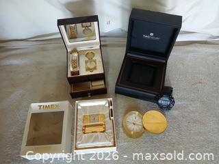 MaxSold Auction: Assorted Vintage Watch Set – 4 and an empty display box - Sun City (Arizona, USA) SELLER MANAGED Reseller Online Auction - West Forrester Drive