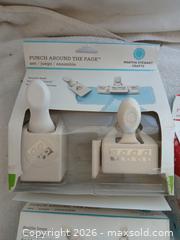 MaxSold Auction: Martha Stewart "Punch Around the Page" Sets - Laurel Leaf, Double Loops, Poinsettia - Sun City (Arizona, USA) SELLER MANAGED Reseller Online Auction - West Forrester Drive