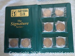 MaxSold Auction: PGA TOUR Partners Club "The Signature Series" – 8-Coin Medallion Set & 6-VHS Game Improvement Video Library - Sun City (Arizona, USA) SELLER MANAGED Reseller Online Auction - West Forrester Drive