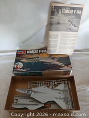 MaxSold Auction: Vintage Monogram/Mattel 1/72 F-14A Tomcat Model Kit - Open Box/Unstarted - Sun City (Arizona, USA) SELLER MANAGED Reseller Online Auction - West Forrester Drive