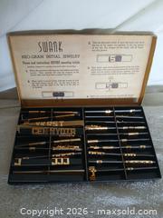 MaxSold Auction: Vintage Swank Neo-Gram Initial Jewelry Kit- Mid-Century Personalization Set with Original Case - Sun City (Arizona, USA) SELLER MANAGED Reseller Online Auction - West Forrester Drive