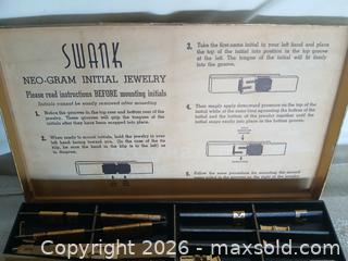 MaxSold Auction: Vintage Swank Neo-Gram Initial Jewelry Kit- Mid-Century Personalization Set with Original Case - Sun City (Arizona, USA) SELLER MANAGED Reseller Online Auction - West Forrester Drive