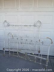 MaxSold Auction: Vintage Victorian-Style Wrought Iron Headboard & Footboard Set - Sun City (Arizona, USA) SELLER MANAGED Reseller Online Auction - West Forrester Drive