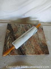 MaxSold Auction: White Marble Rolling Pin & Granite Pastry Board Set - Sun City (Arizona, USA) SELLER MANAGED Reseller Online Auction - West Forrester Drive