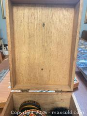 MaxSold Auction: Vintage Mid-Century Wooden Shoe Shiner Box with Brushes & Polish - Northampton Township (Pennsylvania, USA) SELLER MANAGED Reseller Online Auction - Devon Road