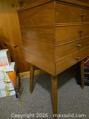 MaxSold Auction: Mid-Century Modern Solid Wood Nightstand with 4 Drawers - Metro Vancouver A (British Columbia, Canada) PARTNER MANAGED Estate Sale Online Auction - Allison Road