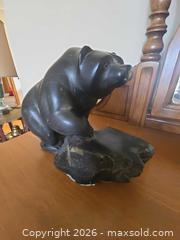 MaxSold Auction: Signed Black Stone Bear Sculpture - Medium Wildlife Statue - Metro Vancouver A (British Columbia, Canada) PARTNER MANAGED Estate Sale Online Auction - Allison Road