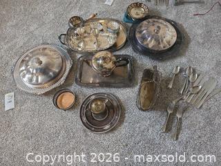 MaxSold Auction: Silver Plate Trays, Platters, Glass Inserts , Cutlery & More - Metro Vancouver A (British Columbia, Canada) PARTNER MANAGED Estate Sale Online Auction - Allison Road