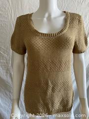 MaxSold Auction: Lauren Ralph Lauren Women’s Knit Short Sleeve Beige Shirt  - Cumming (Georgia, USA) SELLER MANAGED Estate Sale Online Auction -  James Burgess Road (STORAGE)