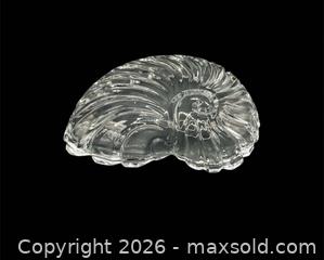 MaxSold Auction: Nautilus Shell Glass Bowl Decorative Serving Dish Clear Vintage Accent - Cumming (Georgia, USA) SELLER MANAGED Estate Sale Online Auction -  James Burgess Road (STORAGE)