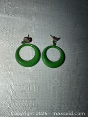 MaxSold Auction: FUN VINTAGE GREEN METAL DANGLE EARRINGS  - Warwick Township (Pennsylvania, USA) SELLER MANAGED Estate Sale Online Auction - Crocker Lane