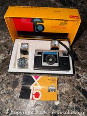 MaxSold Auction: KODAK INSTAMATIC X15 VINTAGE CAMERA IN ORIGINAL BOX  - Warwick Township (Pennsylvania, USA) SELLER MANAGED Estate Sale Online Auction - Crocker Lane