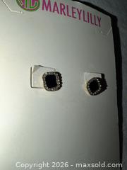 MaxSold Auction: Marley Lilly Black Rounded Square Stud Earrings |New In Package - Warwick Township (Pennsylvania, USA) SELLER MANAGED Estate Sale Online Auction - Crocker Lane