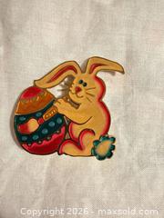 MaxSold Auction: VINTAGE 1.5” FUN METAL EASTER BUNNY W/ an EASTER EGG PIN BROOCH  - Warwick Township (Pennsylvania, USA) SELLER MANAGED Estate Sale Online Auction - Crocker Lane