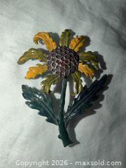 MaxSold Auction: VINTAGE 3” METAL SUNFLOWER BROOCH PIN  - Warwick Township (Pennsylvania, USA) SELLER MANAGED Estate Sale Online Auction - Crocker Lane