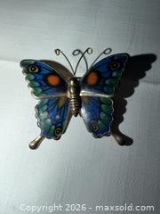 MaxSold Auction: VINTAGE GOLD TONE ENAMEL BUTTERFLY BROOCH &/ OR PENDANT FROM EARLY 1900’s - Warwick Township (Pennsylvania, USA) SELLER MANAGED Estate Sale Online Auction - Crocker Lane