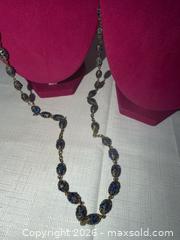 MaxSold Auction: VINTAGE RARE 31” BLUE CRYSTAL GOLD TONE ART DECO NECKLACE  - Warwick Township (Pennsylvania, USA) SELLER MANAGED Estate Sale Online Auction - Crocker Lane