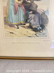 MaxSold Auction: Framed & Matted Original French Lithograph, Wired for Hanging - Toronto (Ontario, Canada) SELLER MANAGED Downsizing Online Auction - Weston Road (CONDO)