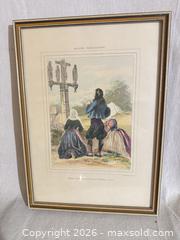 MaxSold Auction: Hand-Colored Lithograph of Figures in Wood Gilt Frame (French Text) - Toronto (Ontario, Canada) SELLER MANAGED Downsizing Online Auction - Weston Road (CONDO)