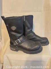 MaxSold Auction: Harley-Davidson Black Leather Motorcycle Boots US 10 M - Toronto (Ontario, Canada) SELLER MANAGED Downsizing Online Auction - Weston Road (CONDO)