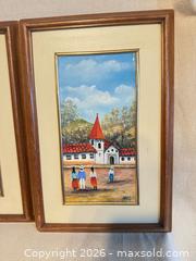 MaxSold Auction: Pair of Framed Village & Church Scene Prints Signed MPS 9.5”/14” - Toronto (Ontario, Canada) SELLER MANAGED Downsizing Online Auction - Weston Road (CONDO)