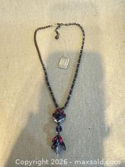 MaxSold Auction: Sherance Pendant Necklace with Purple & Pink Rhinestones, 18" - Toronto (Ontario, Canada) SELLER MANAGED Downsizing Online Auction - Weston Road (CONDO)