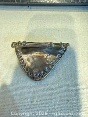 MaxSold Auction: Sterling Silver Triangular Decorative Brooch Made in Israel  - Toronto (Ontario, Canada) SELLER MANAGED Downsizing Online Auction - Weston Road (CONDO)