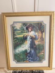 MaxSold Auction: Victorian Romantic Framed Print of Victorian Woman in Gold Gilt Frame 25.5”/31.5” - Toronto (Ontario, Canada) SELLER MANAGED Downsizing Online Auction - Weston Road (CONDO)