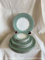 MaxSold Auction: Wedgwood Bone China 18-Piece  Green Floral Set - Toronto (Ontario, Canada) SELLER MANAGED Downsizing Online Auction - Weston Road (CONDO)