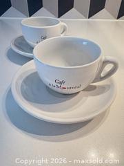 MaxSold Auction: Café ... à la Montréal Ceramic Espresso Cup and Saucer Set, 2pc - Toronto (Ontario, Canada) SELLER MANAGED Downsizing Online Auction - Poplar Plains Road