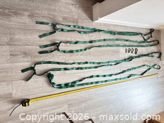 MaxSold Auction: Green Nylon Webbing Sling Straps with Carabiners, 4 Pack - Toronto (Ontario, Canada) SELLER MANAGED Downsizing Online Auction - Poplar Plains Road