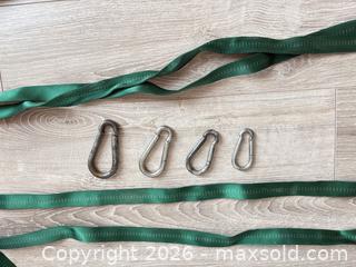 MaxSold Auction: Green Nylon Webbing Sling Straps with Carabiners, 4 Pack - Toronto (Ontario, Canada) SELLER MANAGED Downsizing Online Auction - Poplar Plains Road