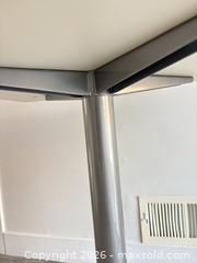 MaxSold Auction: Modern Rectangular Laminate Top Table with Metal Base - Toronto (Ontario, Canada) SELLER MANAGED Downsizing Online Auction - Poplar Plains Road